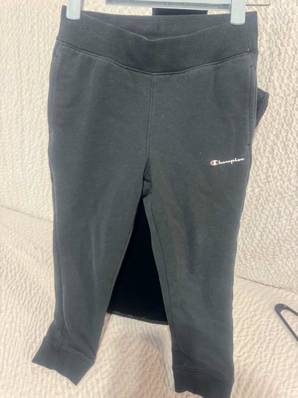 Champion Kids' Black Logo Jogger Bottoms